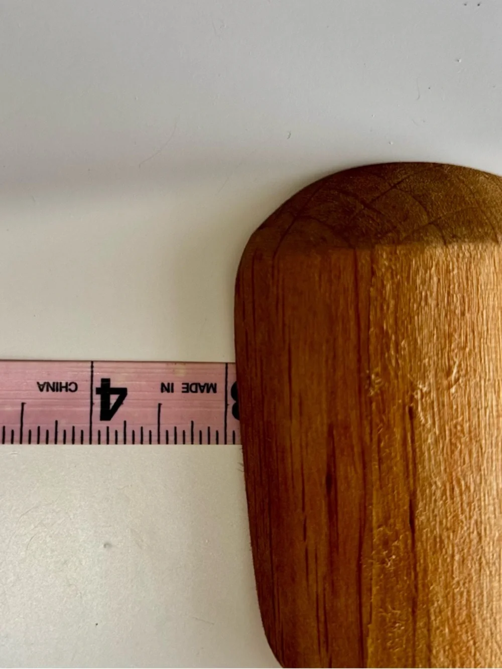 VINTAGE Solid Wood Old Handmade Heavy Wooden Long-Handled Spoon